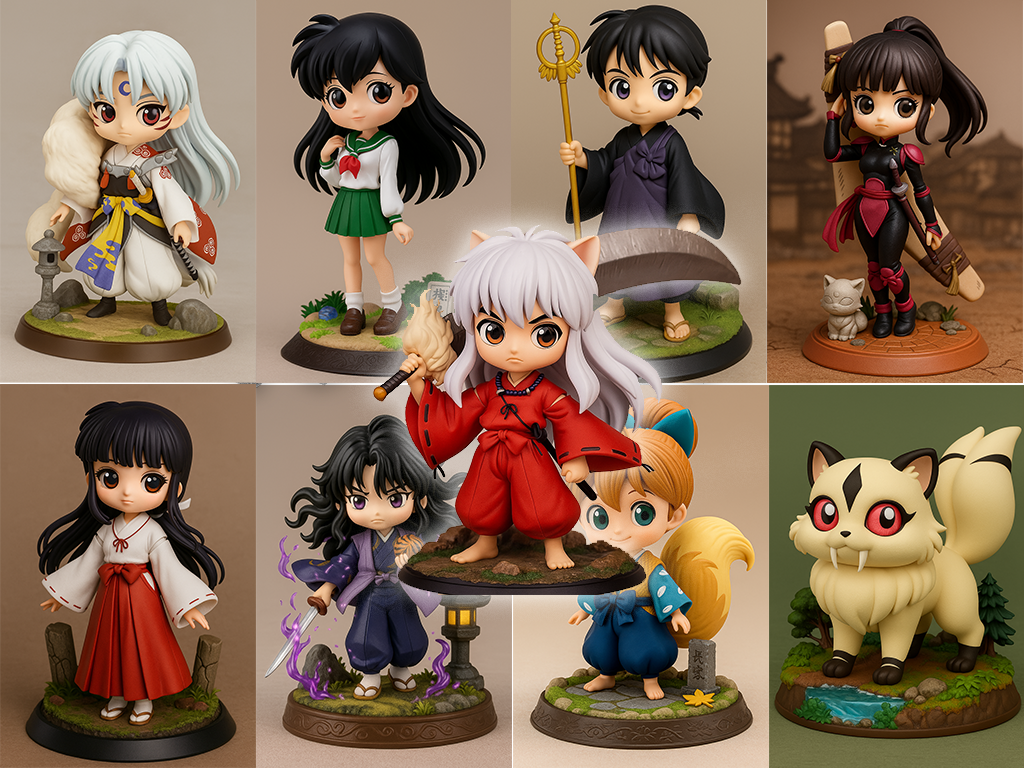 Mega Pack Qposket – Série Inuyasha - 9 personnages